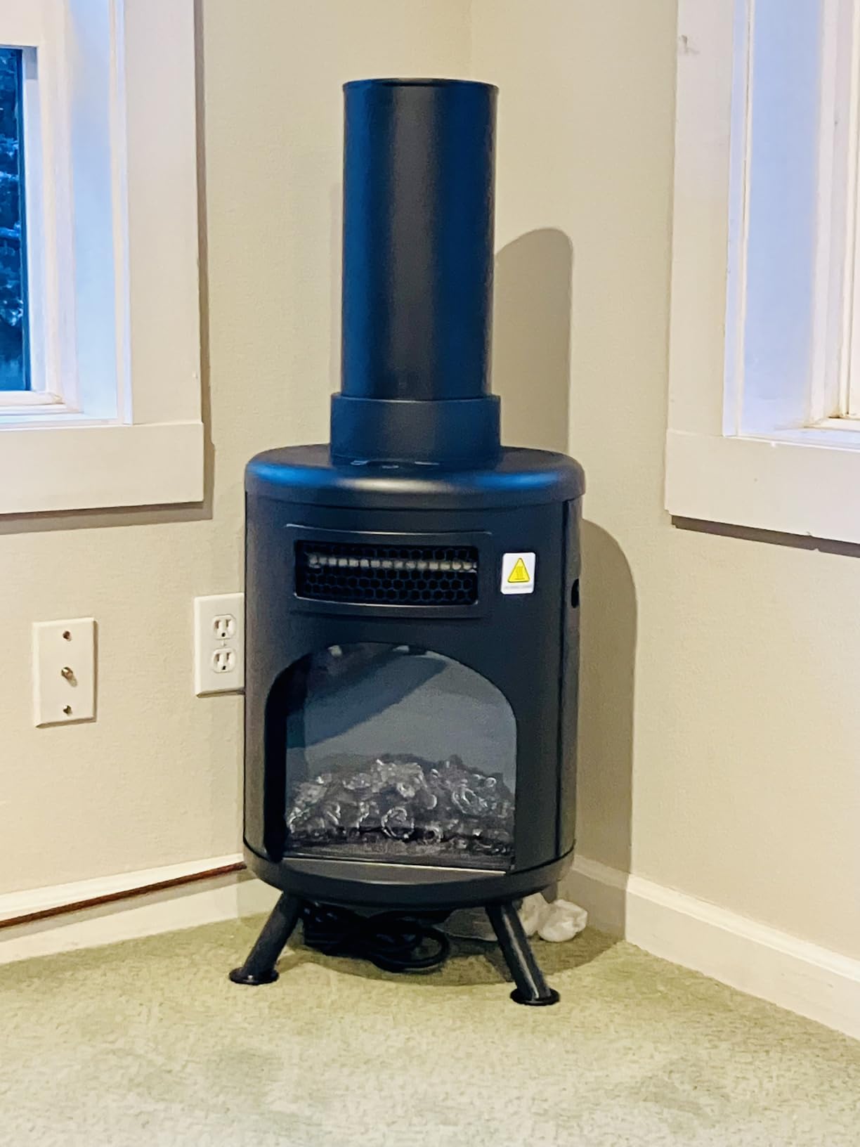DR. INFRARED HEATER DR-991 Portable Electric Fireplace Space Heater w/Humidifier & Remote, Infrared Heat, 3D Flame Effect, Timer, Quiet, 1500W, ETL Listed, Freestanding, LED Display customer photo 2