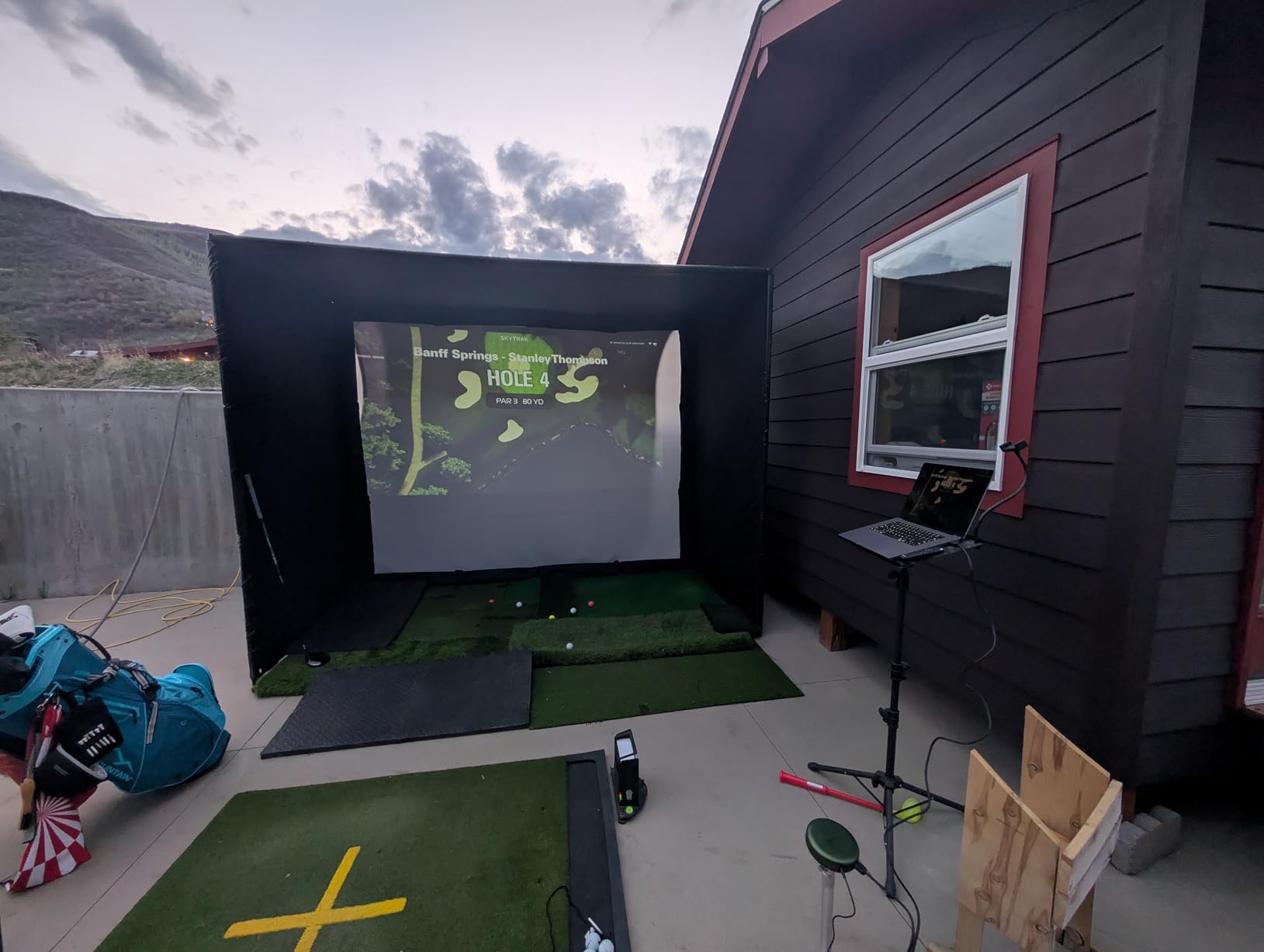 Golf Simulator Enclosure Kit with Premium HD Impact Screen, Full Safety Padding &Blackout Curtain, Home Golf Sim Setup Launch Monitors Compatible, Indoor Cage Net Golfing Accessories customer photo 1
