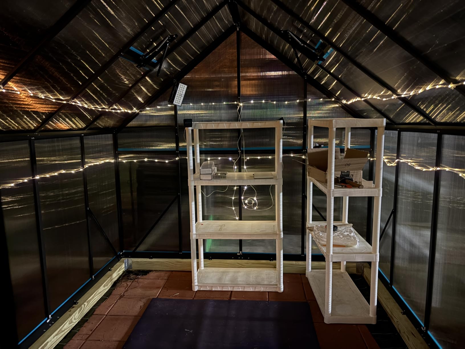 Jocisland 6x12 FT Walk-in Polycarbonate Greenhouse with 2 Top Windows customer photo 1