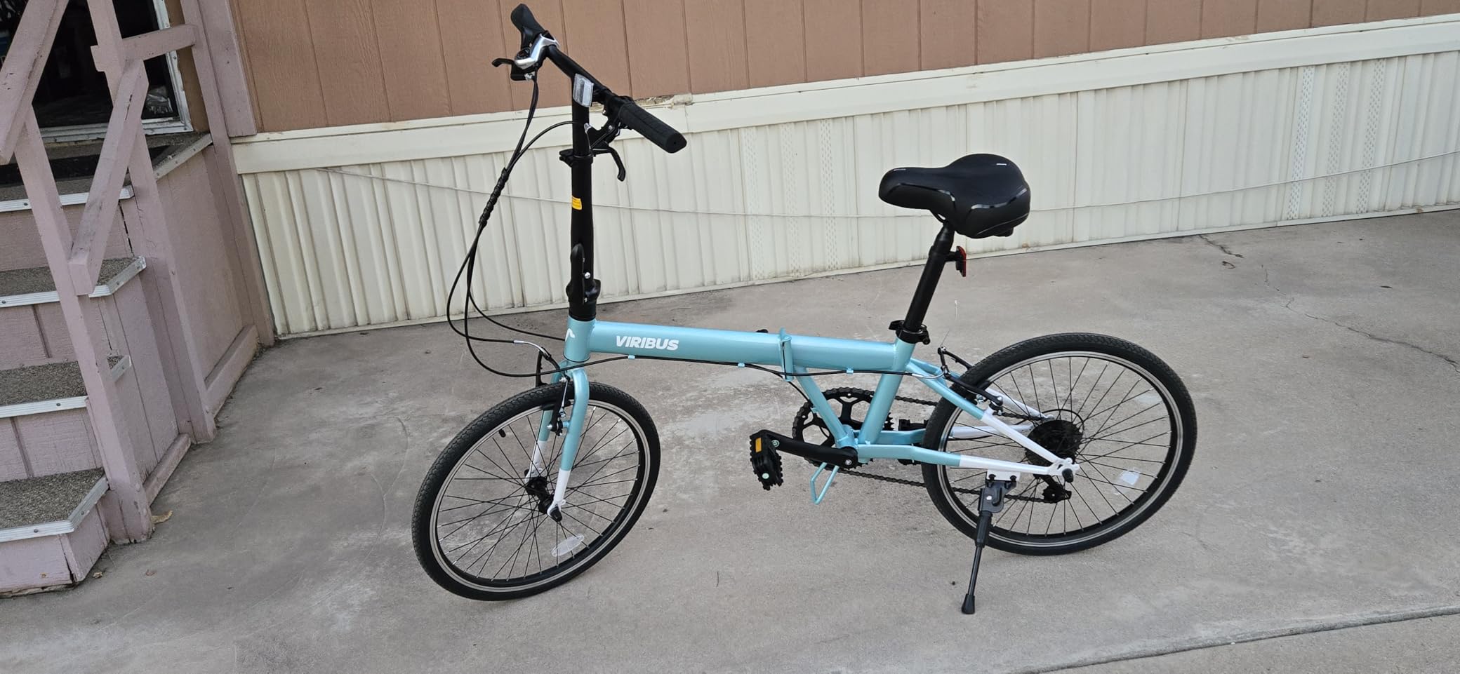 VIRIBUS Folding Bike, Lightweight Foldable Bicycle for Adults 20 inch customer photo 1