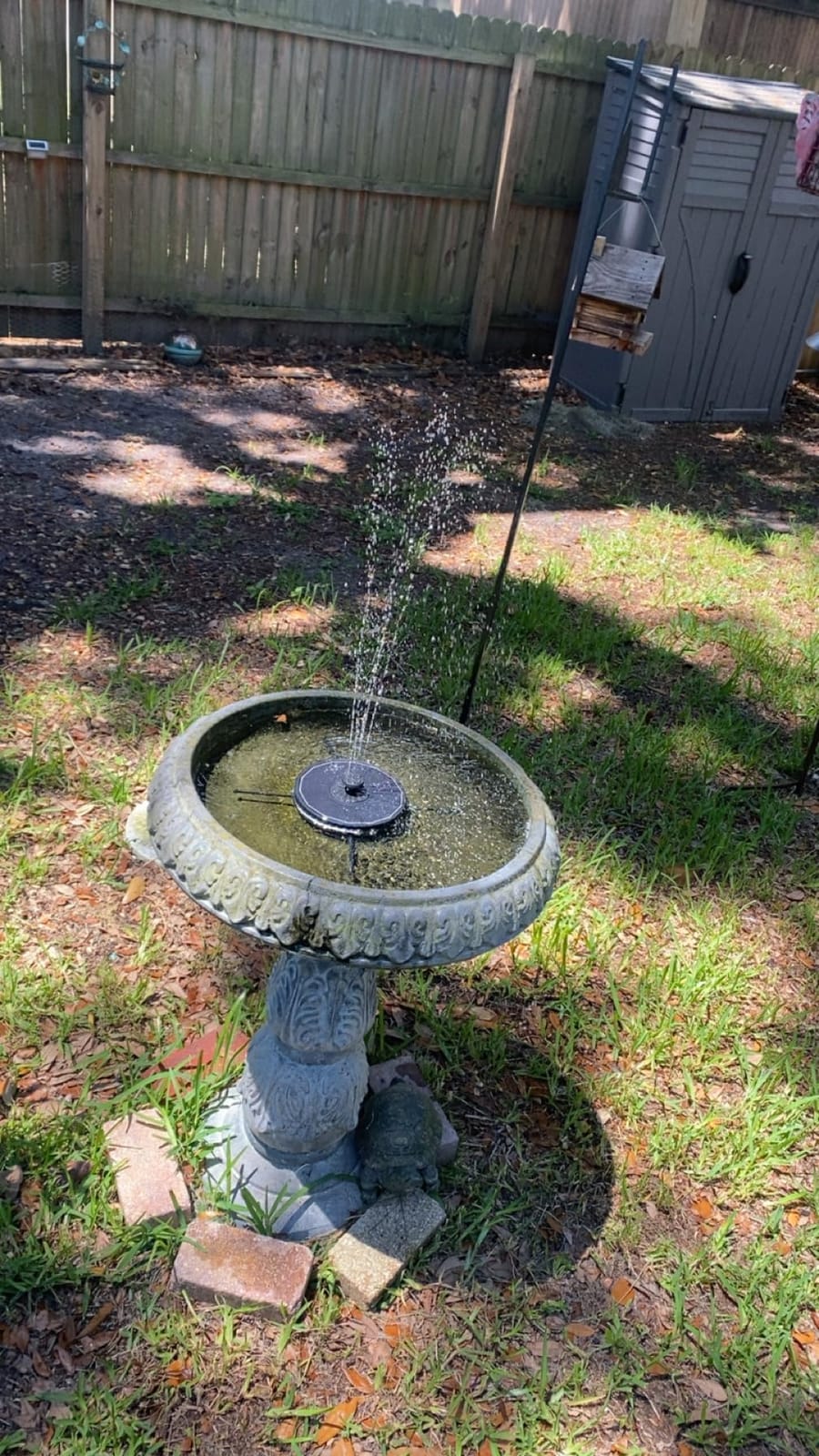 Yzert Solar Fountain, 3-Level Adjustable Water Height, 3.5W Glass Powerful Outdoor Fountain Pump with Rotating Rods & 7 Nozzles for Bird Bath, Garden, Pond, Patio, Flower Pot (2026 Model) customer photo 2