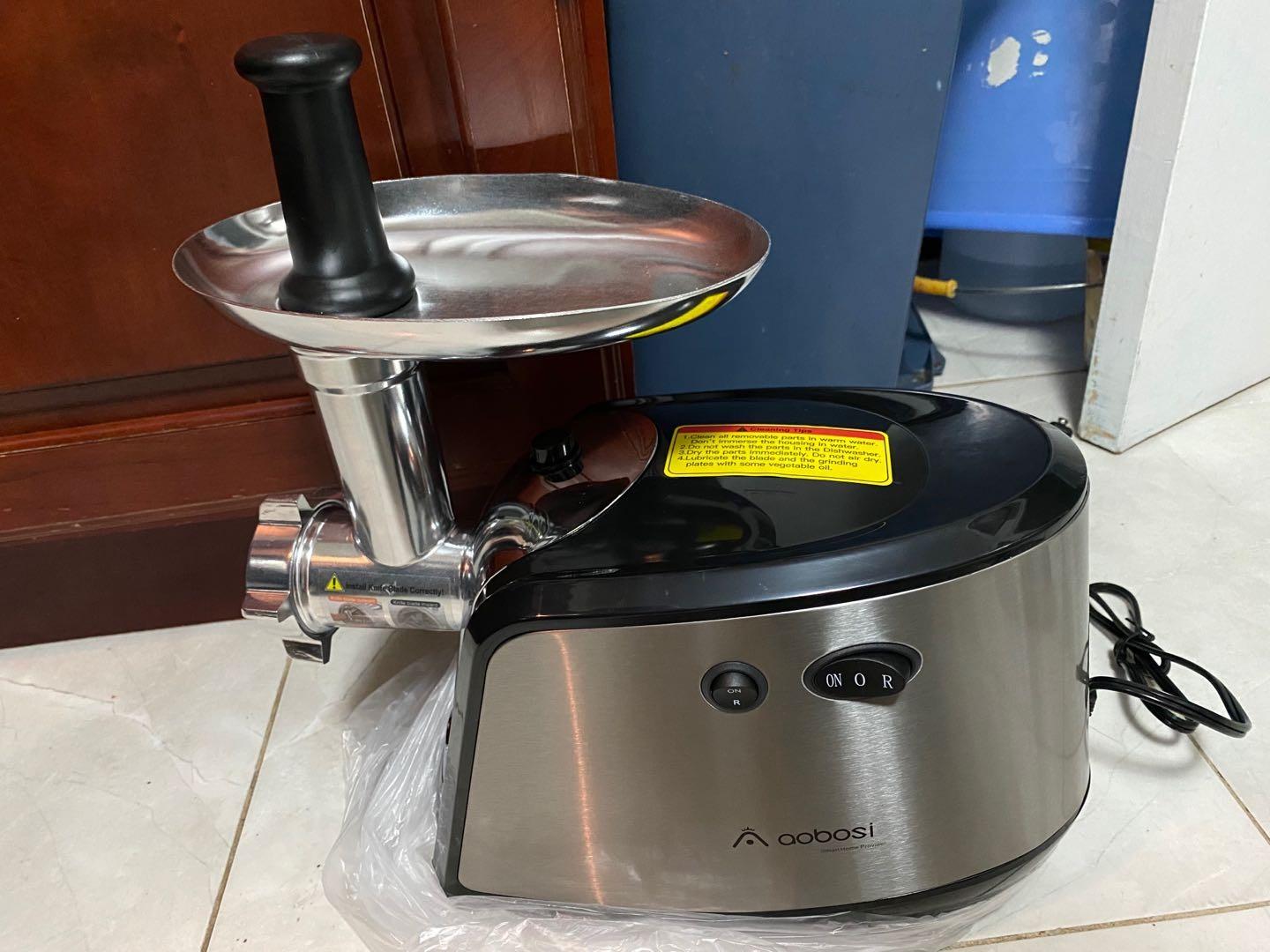 AAOBOSI Electric Meat Grinder, 2800W Max Meat Mincer & Sausage Stuffer, 2 Blades, 3 Grinding Plates, Kubbe Kit, Stainless Steel Food Grinder for Home Kitchen (Stainless Steel) customer photo 1