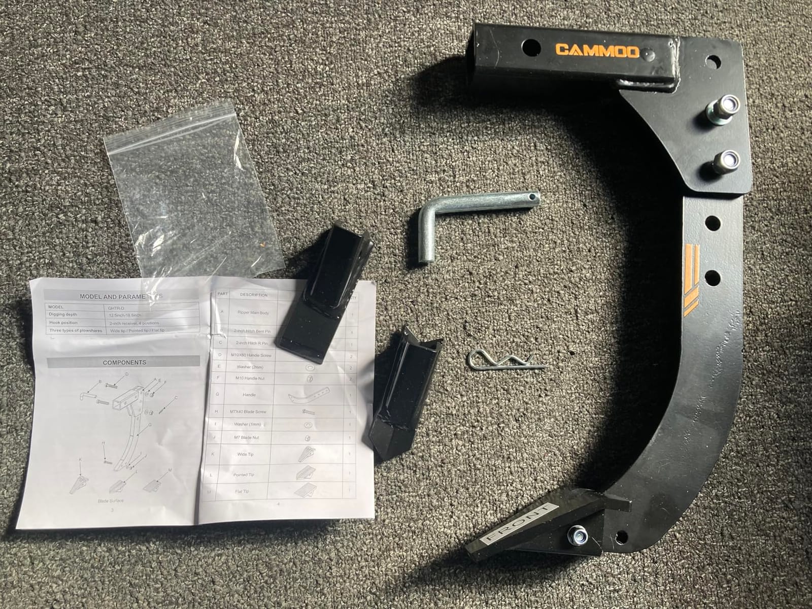 CAMMOO Hitch Mounted Trencher Ripper, 2