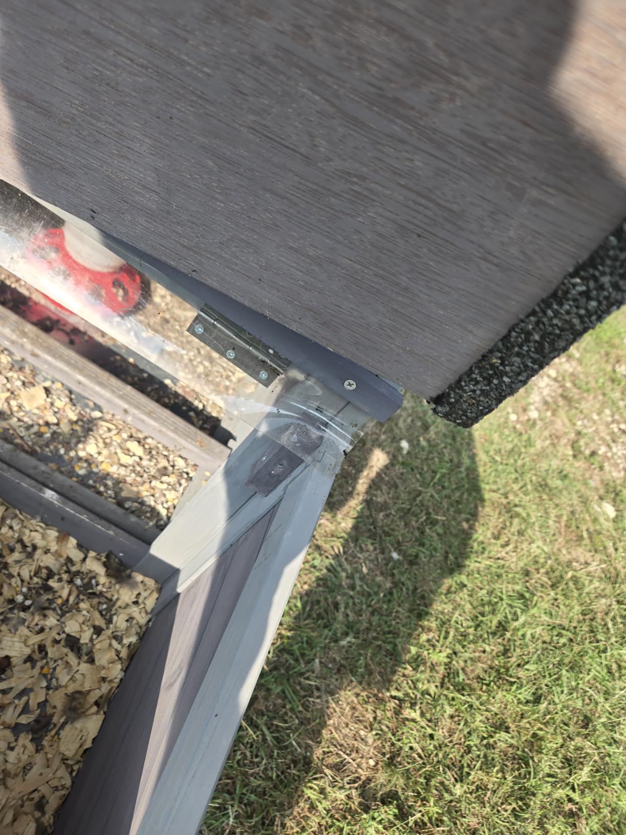 Aivituvin Chicken Coop with Run and Wheels, Mobile Outdoor Hen House Wooden Poultry Cage with Waterproof Roof (Grey, AIR61) customer photo 2