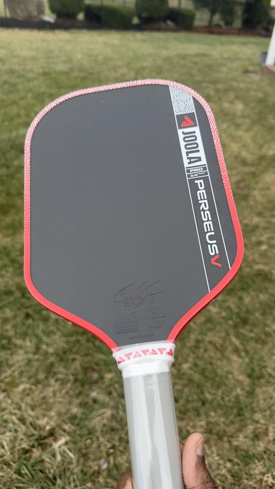 JOOLA Pro V Pickleball Paddle - 14mm/16mm - Raw Carbon Fiber Textured Surface - Enhanced Frame & Propulsion Core, USAPA & UPA-A Certified, NFC Chip Enabled, Premium Control & Lightweight Performance customer photo 2