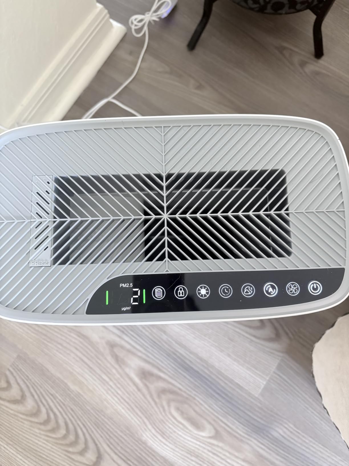 Air Purifier for Home Large Room up to 3000Ft², HEPA Air Purifier with Washable Double-Sided Filters, Smart WiFi, AQI Display, Air Cleaner for Pets, Allergies, Dust, Pollen, 15dB Sleep Mode, Fragrance customer photo 1