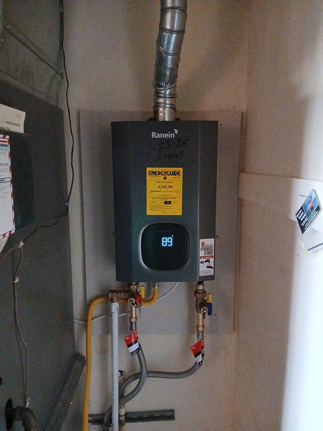Ranein Propane Gas Tankless Water Heater, 8.5 GPM, 190,000 BTU, Indoor customer photo 2