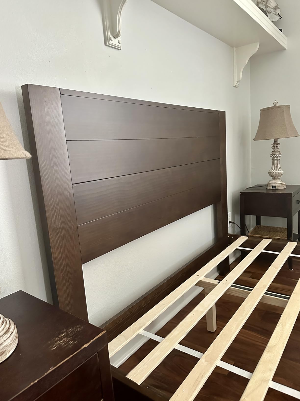 AMERLIFE King Size Solid Wood Bed Frame with 48
