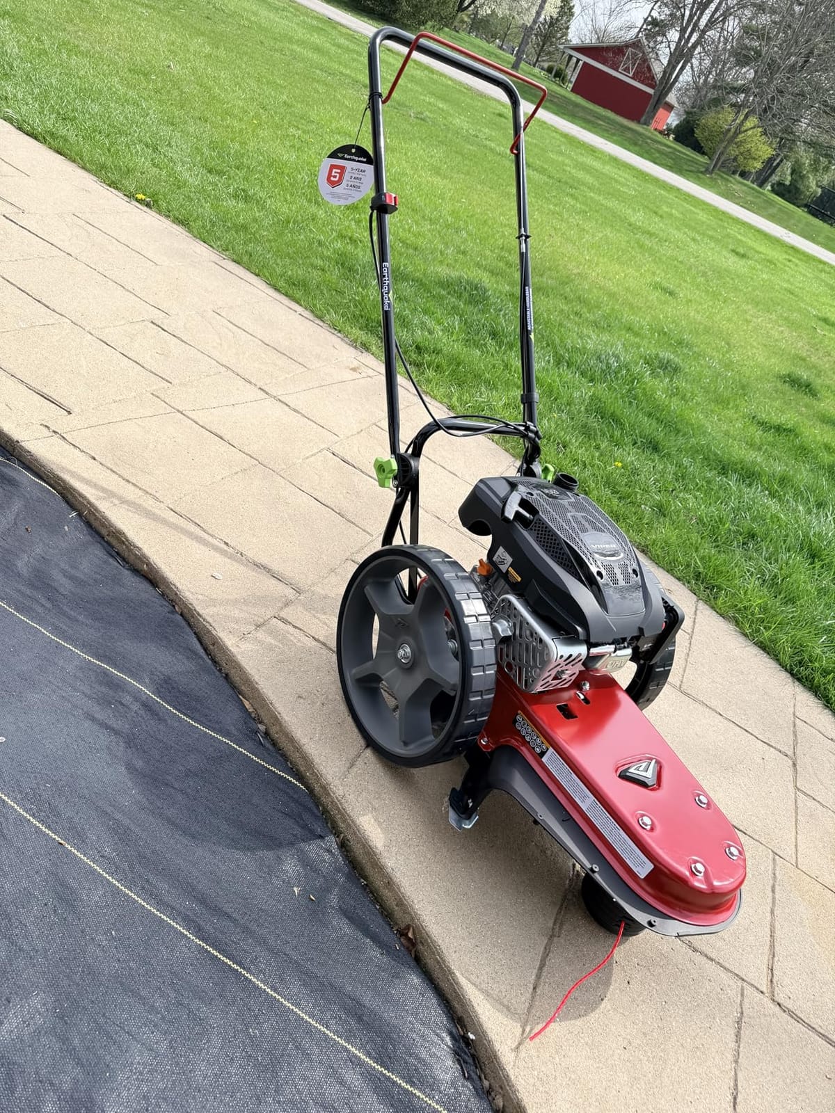 Earthquake Walk-Behind String Mower, Hurricane Cutting Head, 160cc 4-Cycle Viper Engine, Grab-N-Go Bail, 22” Cutting Diameter, Extra-Wide 2.5