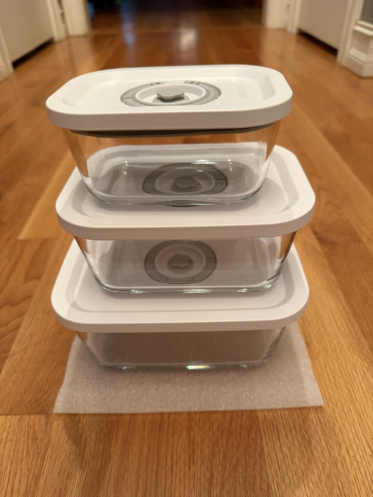 URPOWER Glass Vacuum Seal Containers for Food Storage, 3PCS Set with Lids customer photo 2