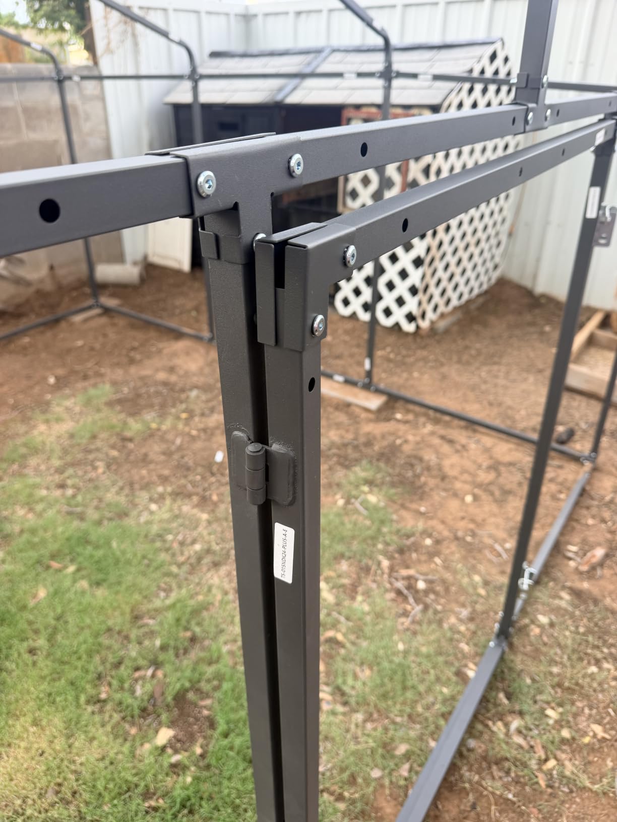 10x10x6 FT Large Dog Kennel Outdoor, Heavy Duty Dog Run with Waterproof Roof, Anti-Rust Galvanized Steel Dog Cage with Feeding Door, Dog Pen Enclosure with Double Locks for Outside customer photo 1