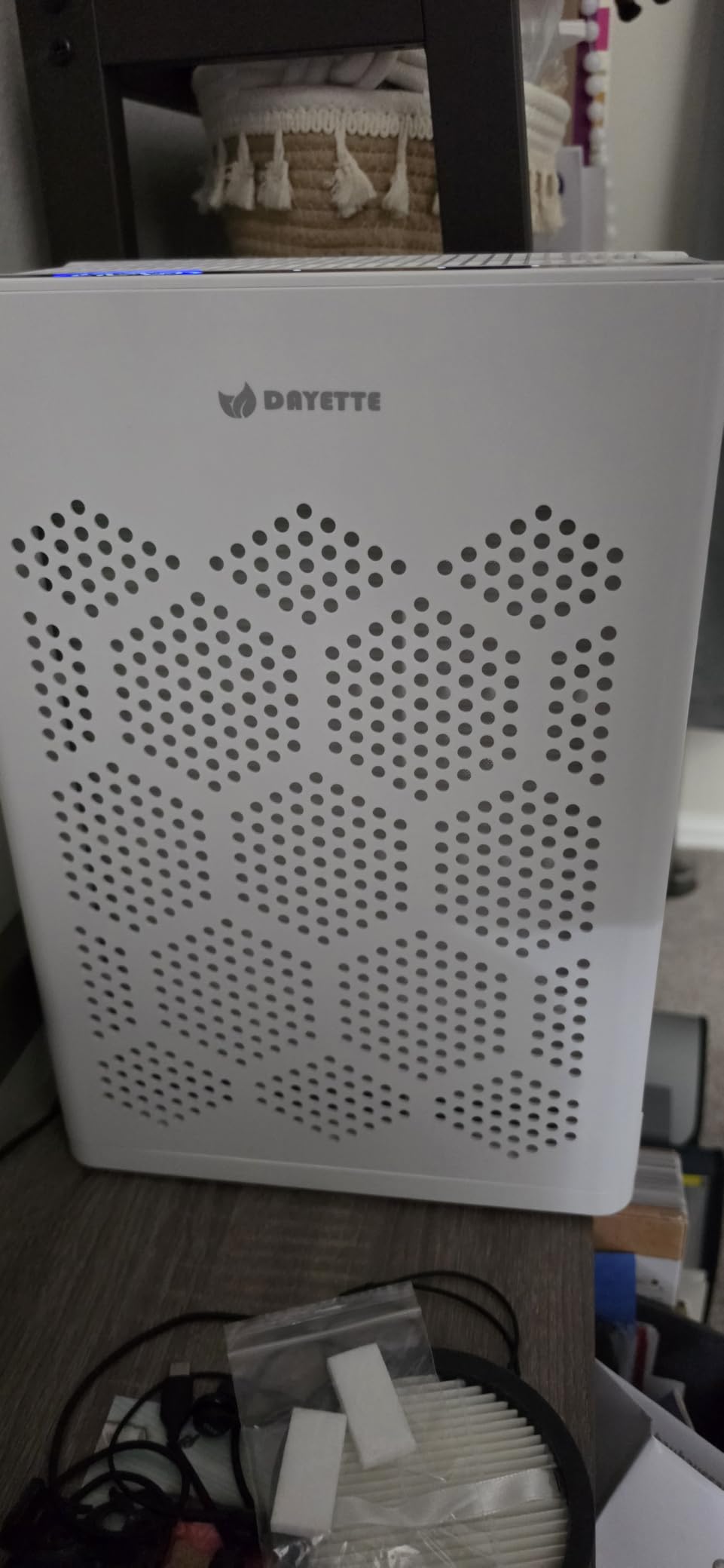DAYETTE Air Purifiers for Home Large Room Up to 2400 Ft² with HEPA 14 Filter, Pet Air Purifier with Washable Prefilter for Bedroom with Fragrance, Air Cleaner for Smoke Dust Pets Hair Odor, White customer photo 2