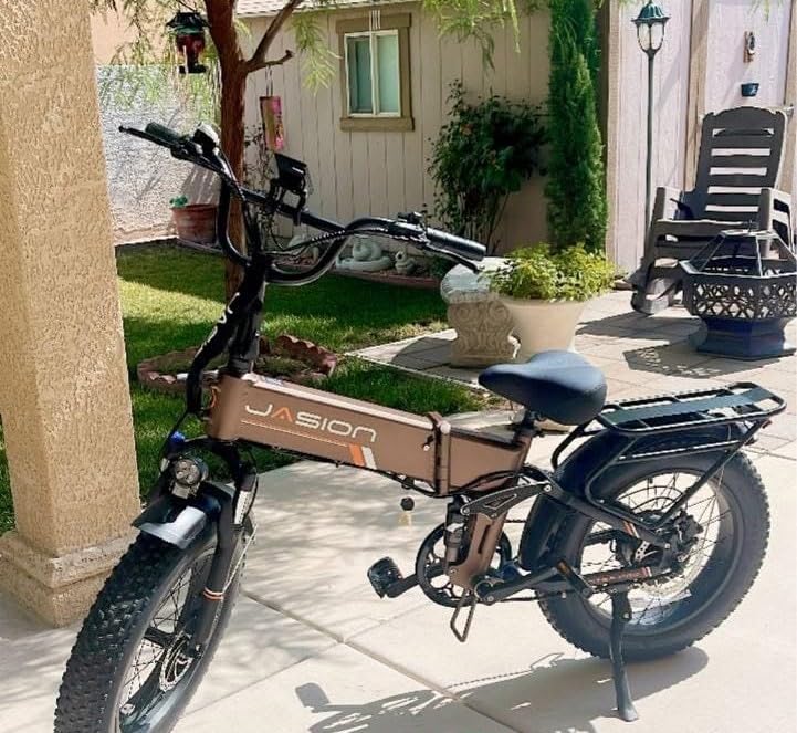 Jasion X Hunter ST Electric Bike for Adults,1400W Peak 20''Fat Tire Foldable E Bikes,Folding Ebike Up to 70 Miles Range 30 MPH Adult Electric Bicycles, 624WH Removable Battery,Certified by UL2849 customer photo 2