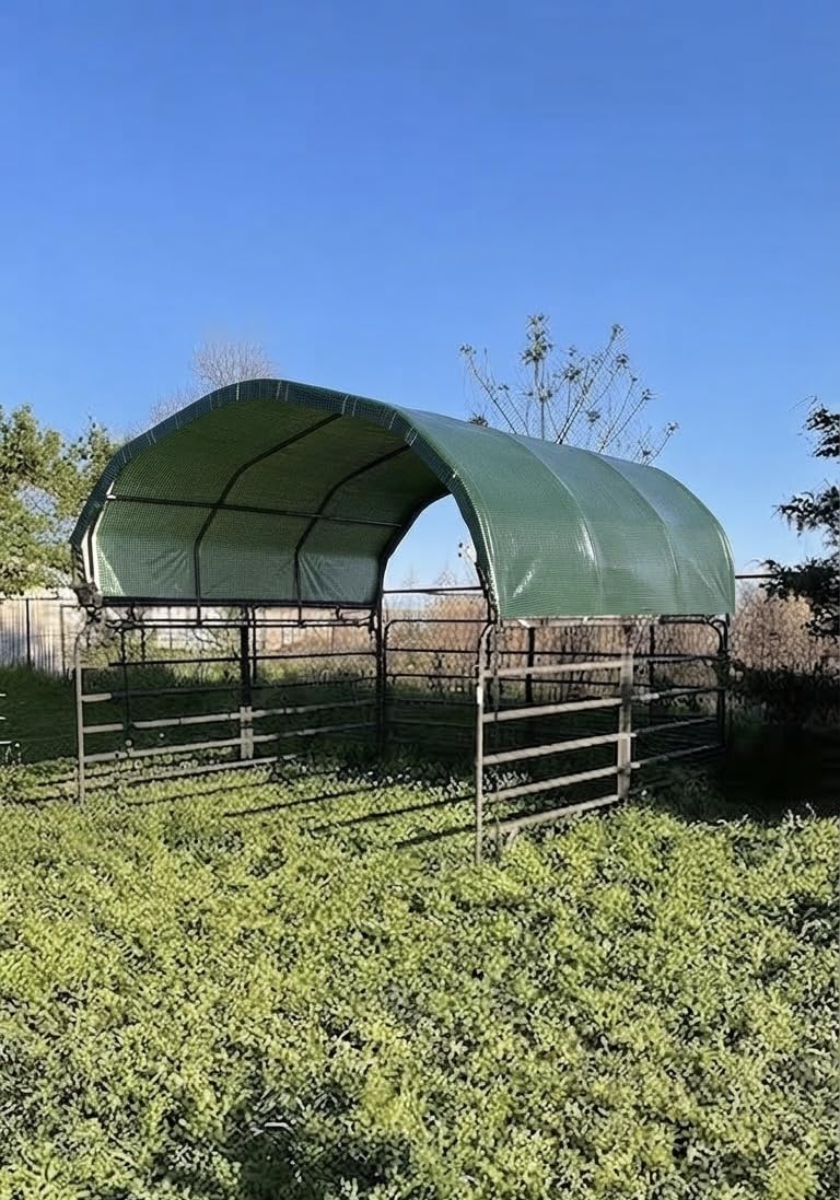 Aoxun 12' x 12' Corral Horse Shelter Shed, Livestock Shade customer photo 1