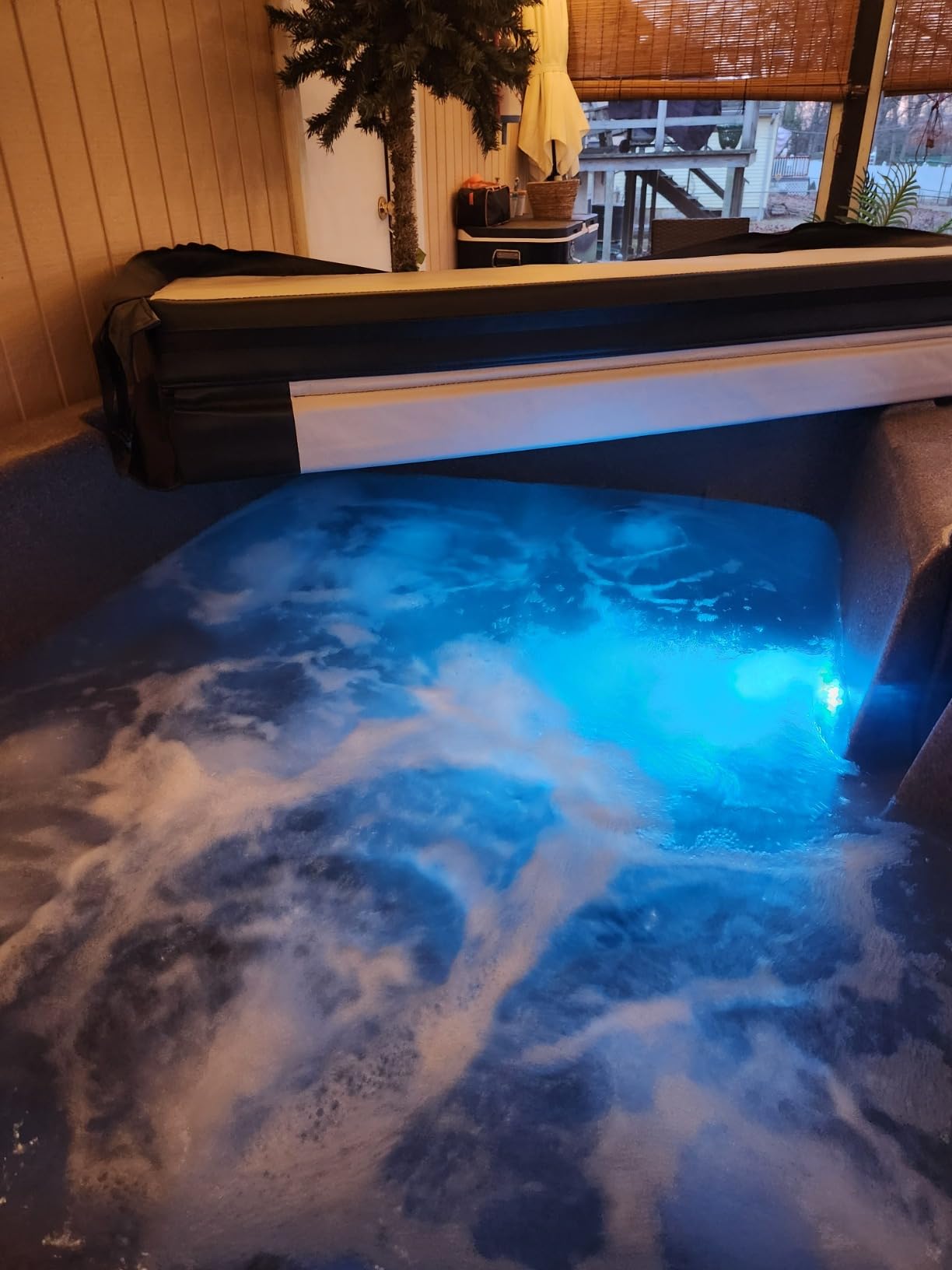 Aqualife Current/Nautical 4-5 Adult Outdoor Hot Tub, Uses Standard Outlet, Hydrotherapy Jets, Underwater Led Lighting, Cover Included, Granite customer photo 1