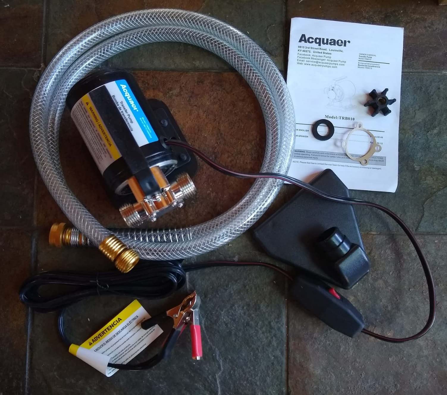 Acquaer Utility Water Transfer Pump 1/10 HP Portable Electric with Suction Hose Kit, Low Suction Water Removal for RV,Water Beds, Pools, Rain Barrel, Aquariums customer photo 1