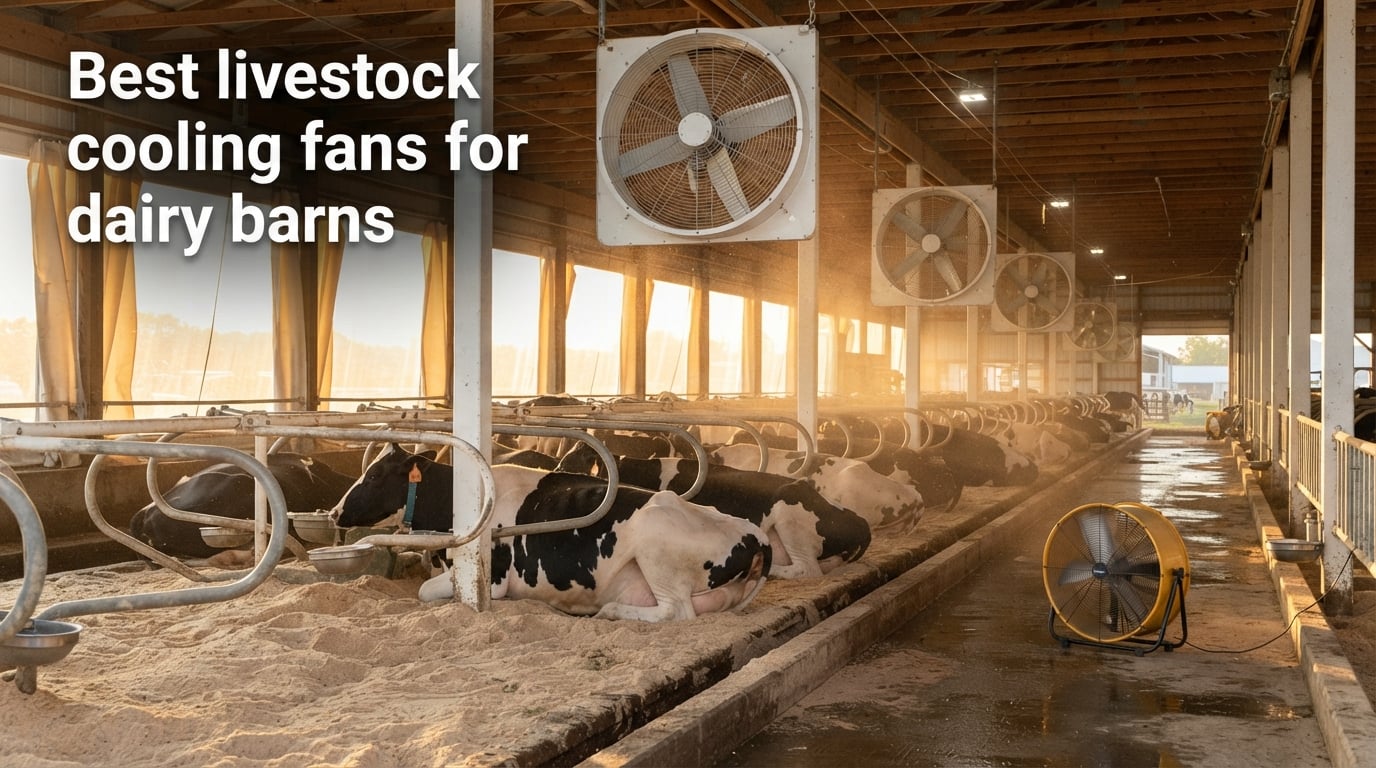Best livestock cooling fans for dairy barns