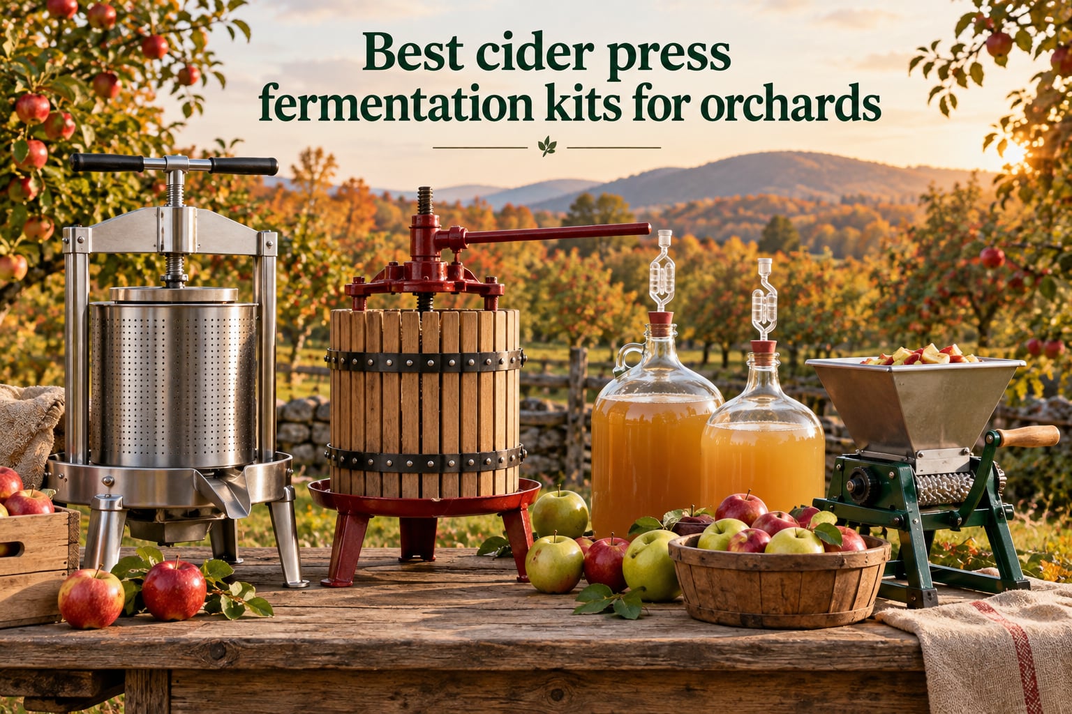 Best cider press fermentation kits for orchards