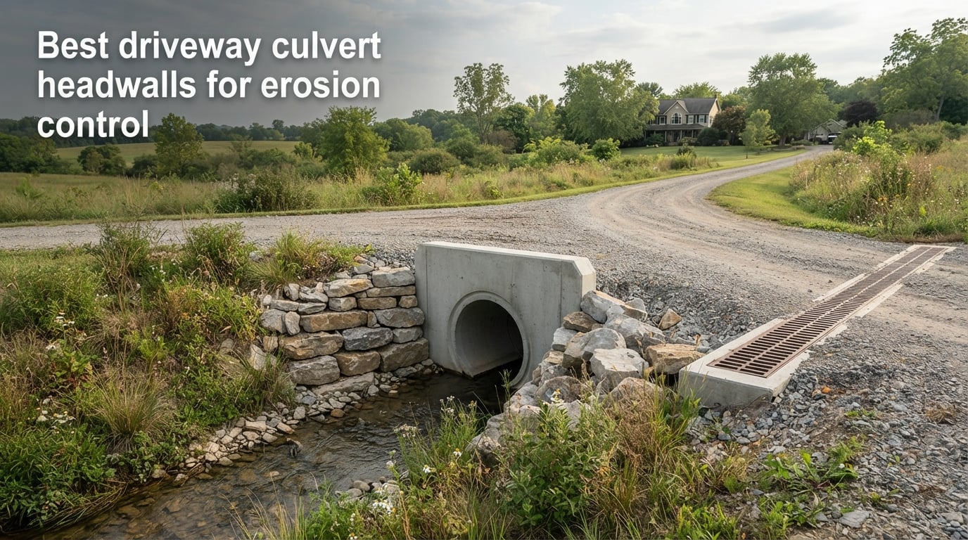 Best driveway culvert headwalls for erosion control