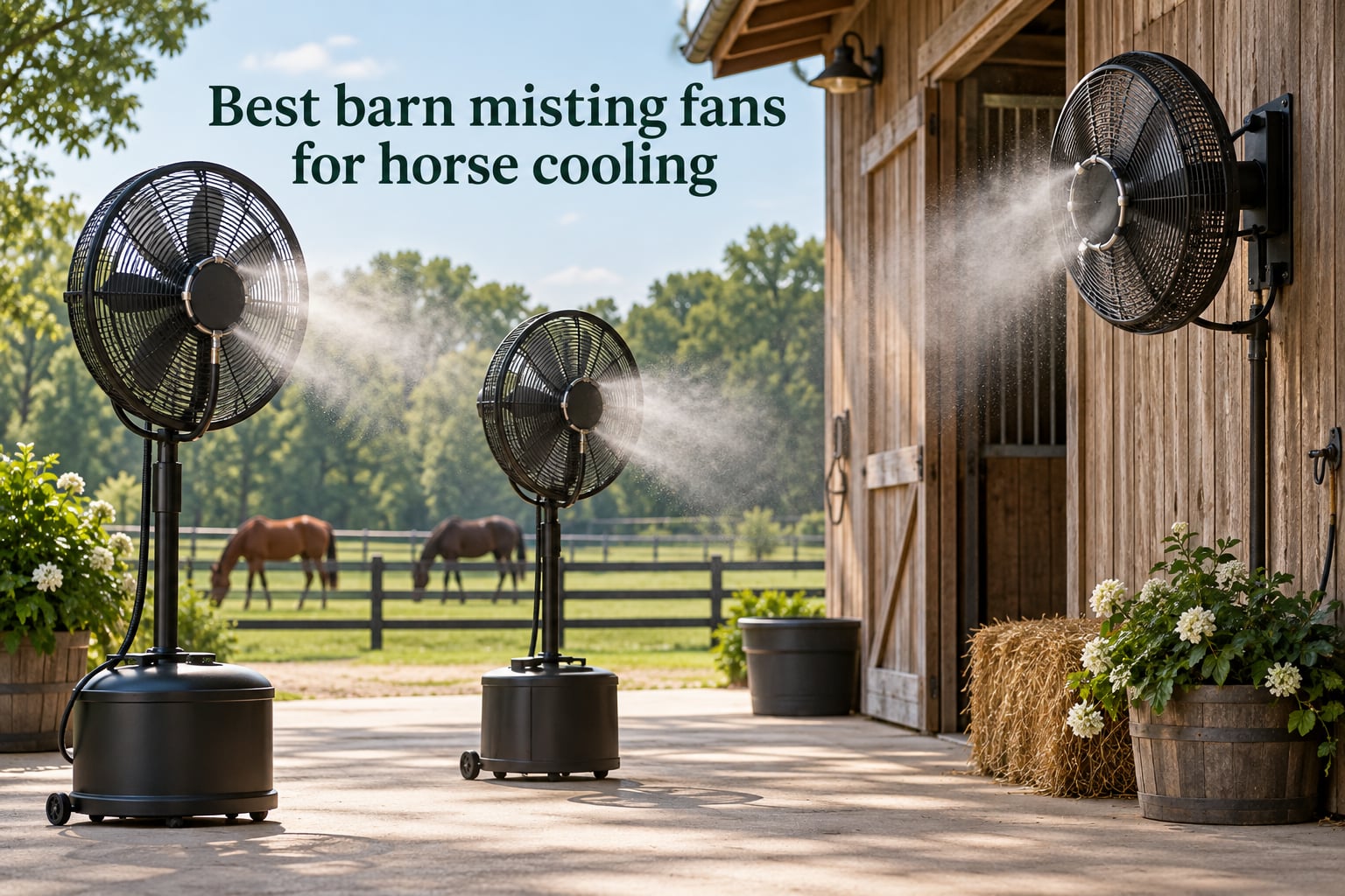 Best barn misting fans for horse cooling