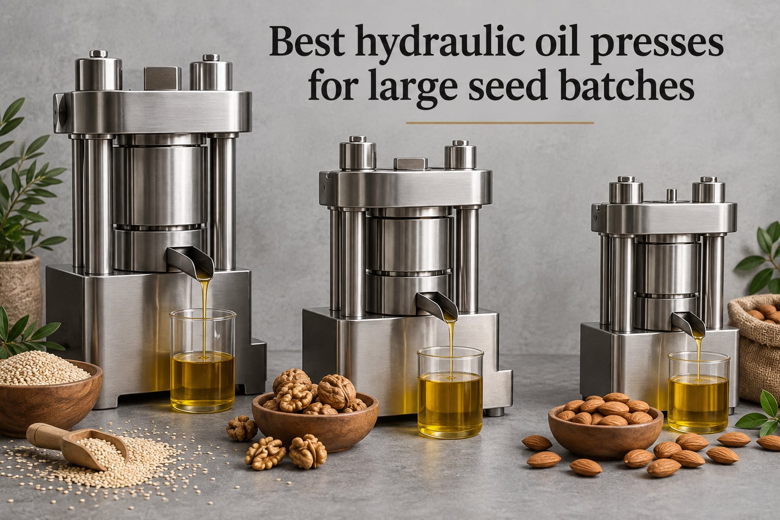 Best hydraulic oil presses for large seed batches