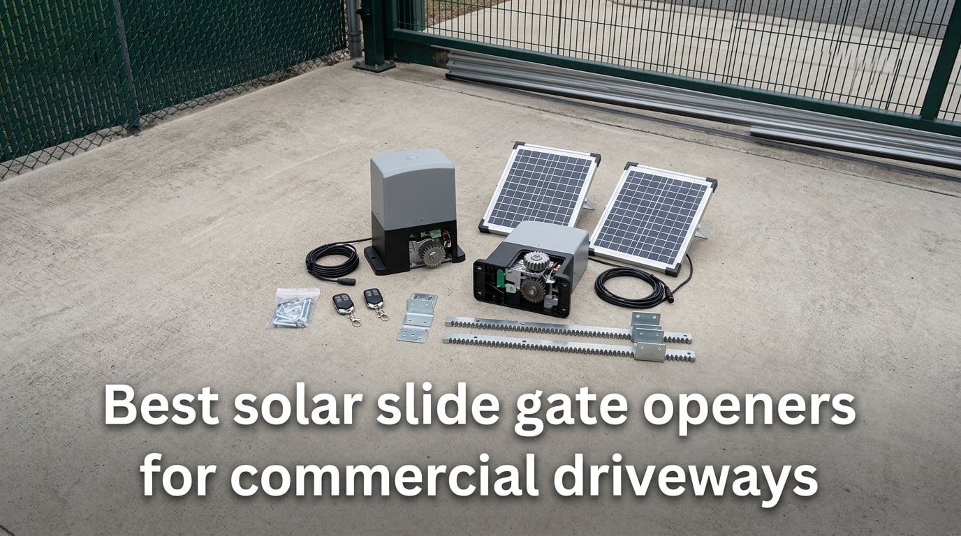 Best solar slide gate openers for commercial driveways