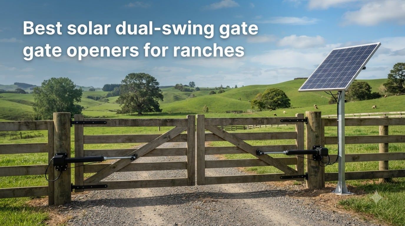 Best solar dual-swing gate openers for ranches