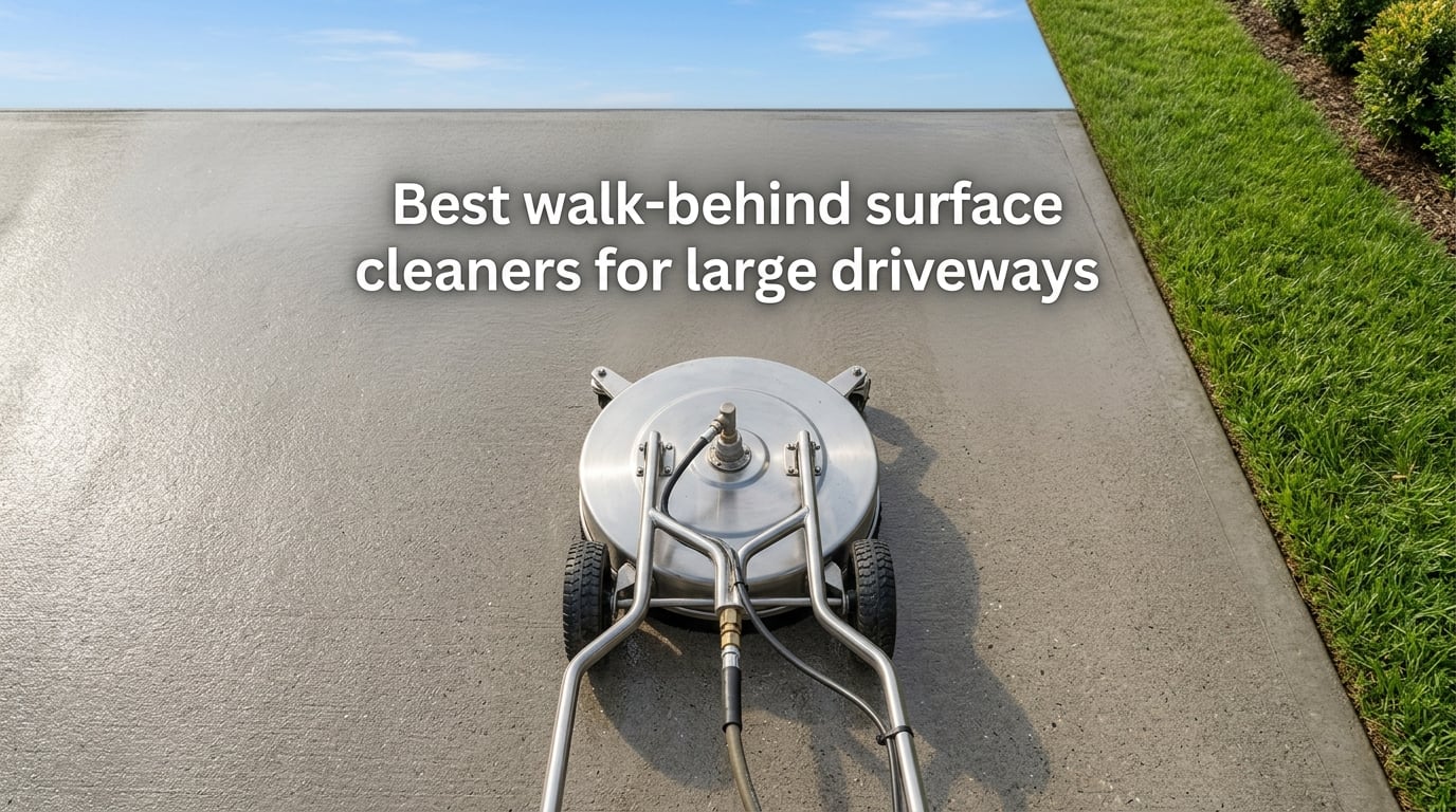Best walk-behind surface cleaners for large driveways