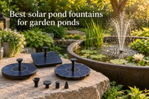 Best solar pond fountains for garden ponds