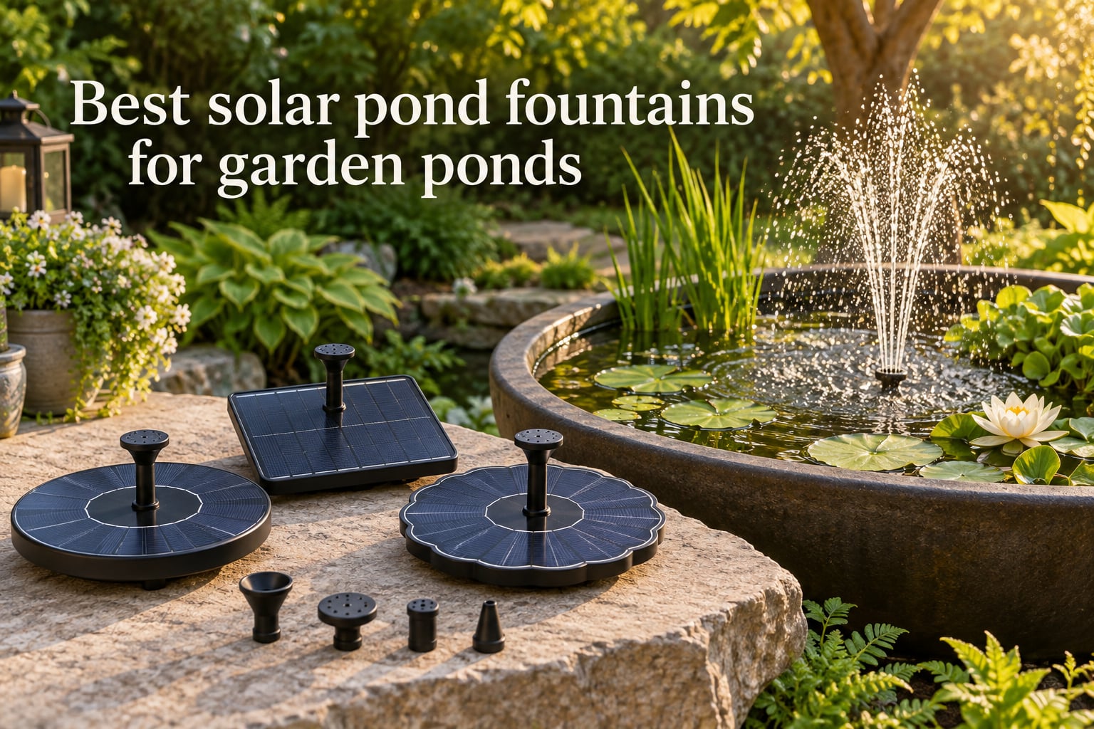 Best solar pond fountains for garden ponds