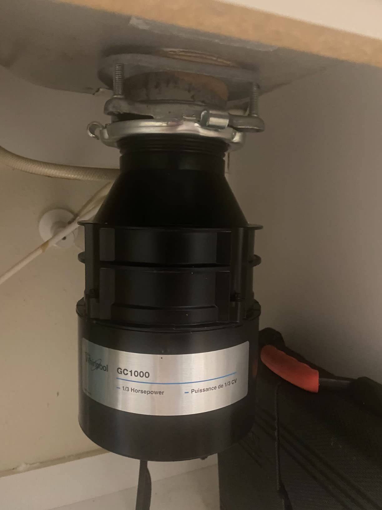 Whirlpool GC1000XE 1/3 hp in Sink Disposer, Black customer photo 2