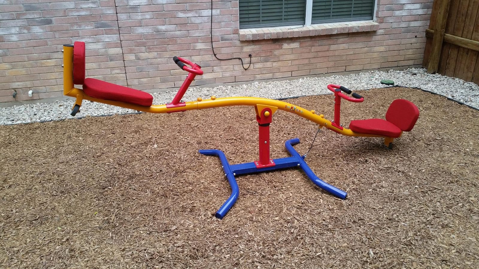 Gym Dandy Spinning Teeter Totter - 360-Degree Rotation Seesaw with Impact Absorbing Seats - Kids Backyard Playground Equipment, TT-360 customer photo 1