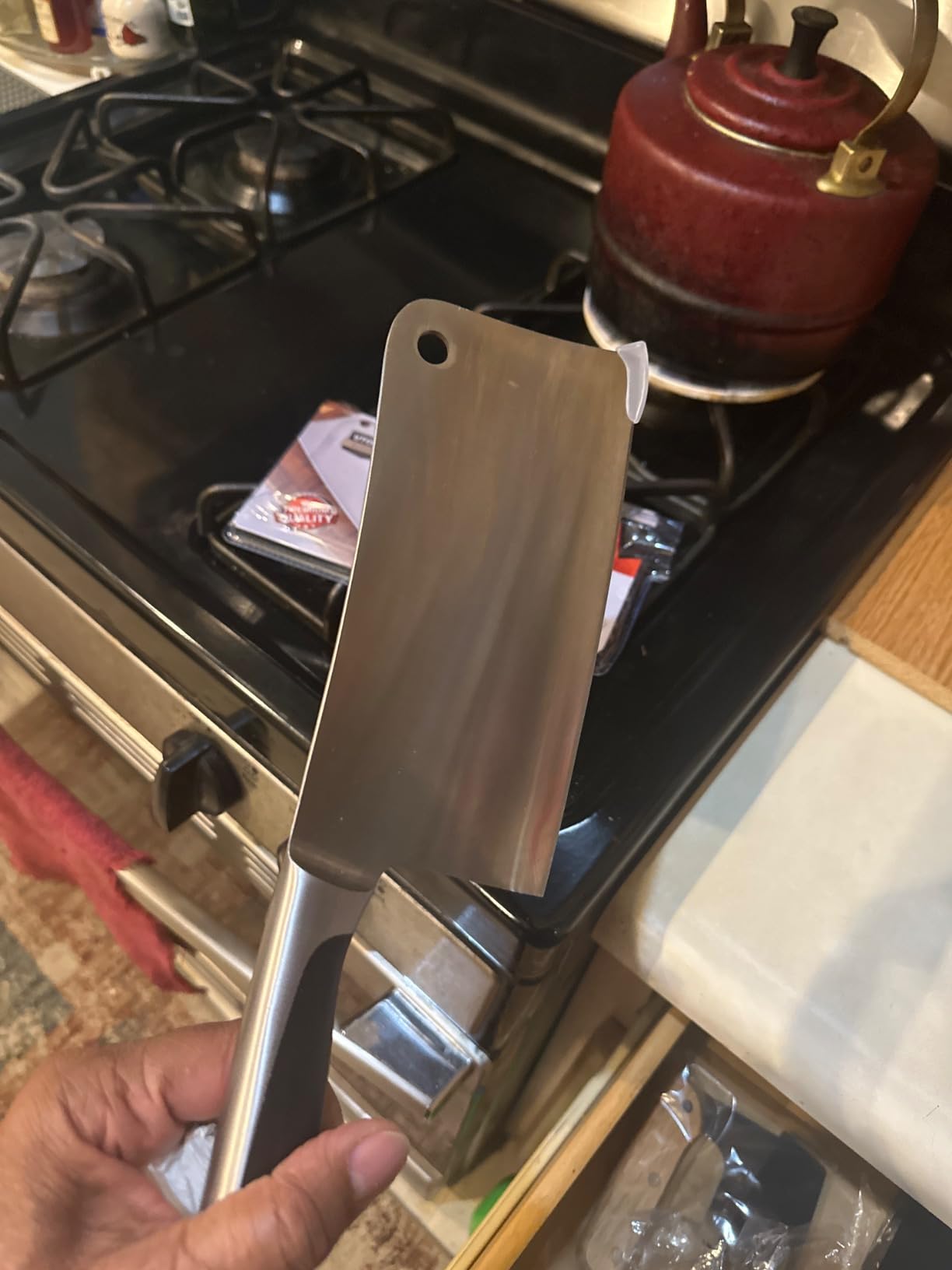 Utopia Kitchen Meat Cleaver Knife 7 Inch Bone Chopper Stainless Steel customer photo 1