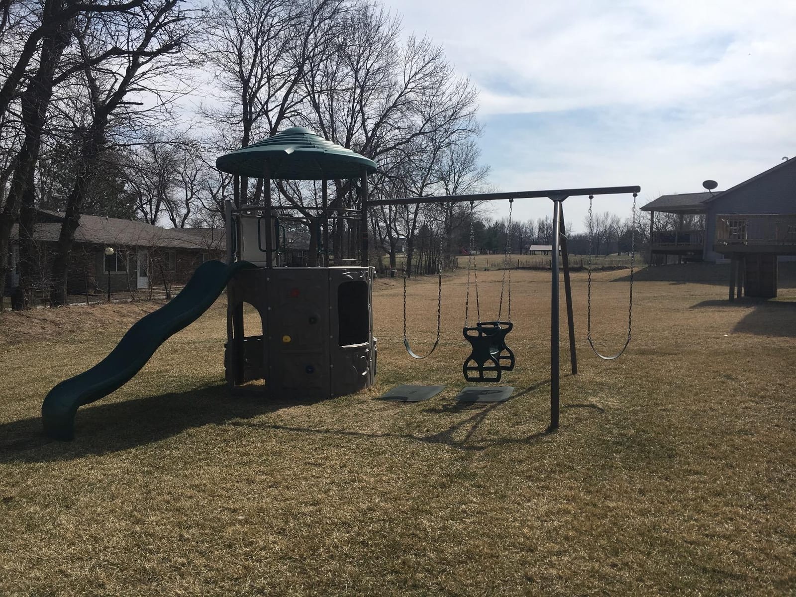 Swing-N-Slide WS 3452 Heavy Duty Two Person Dual Glider Swing, with Coated Chains to Prevent Pinching, 18