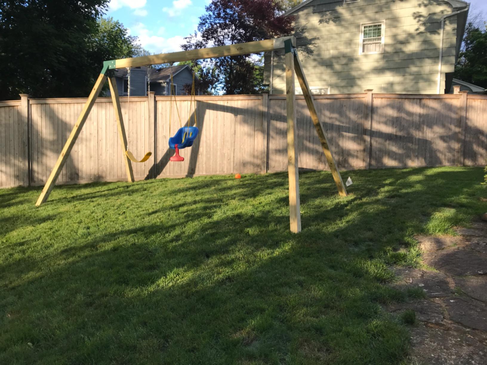 Jungle Gym Kingdom Swing Set Hangers - 2 Heavy Duty Brackets with Locking Snap Hooks for Porch, Patio, Playground - Indoor/Outdoor Hardware & Accessories customer photo 1