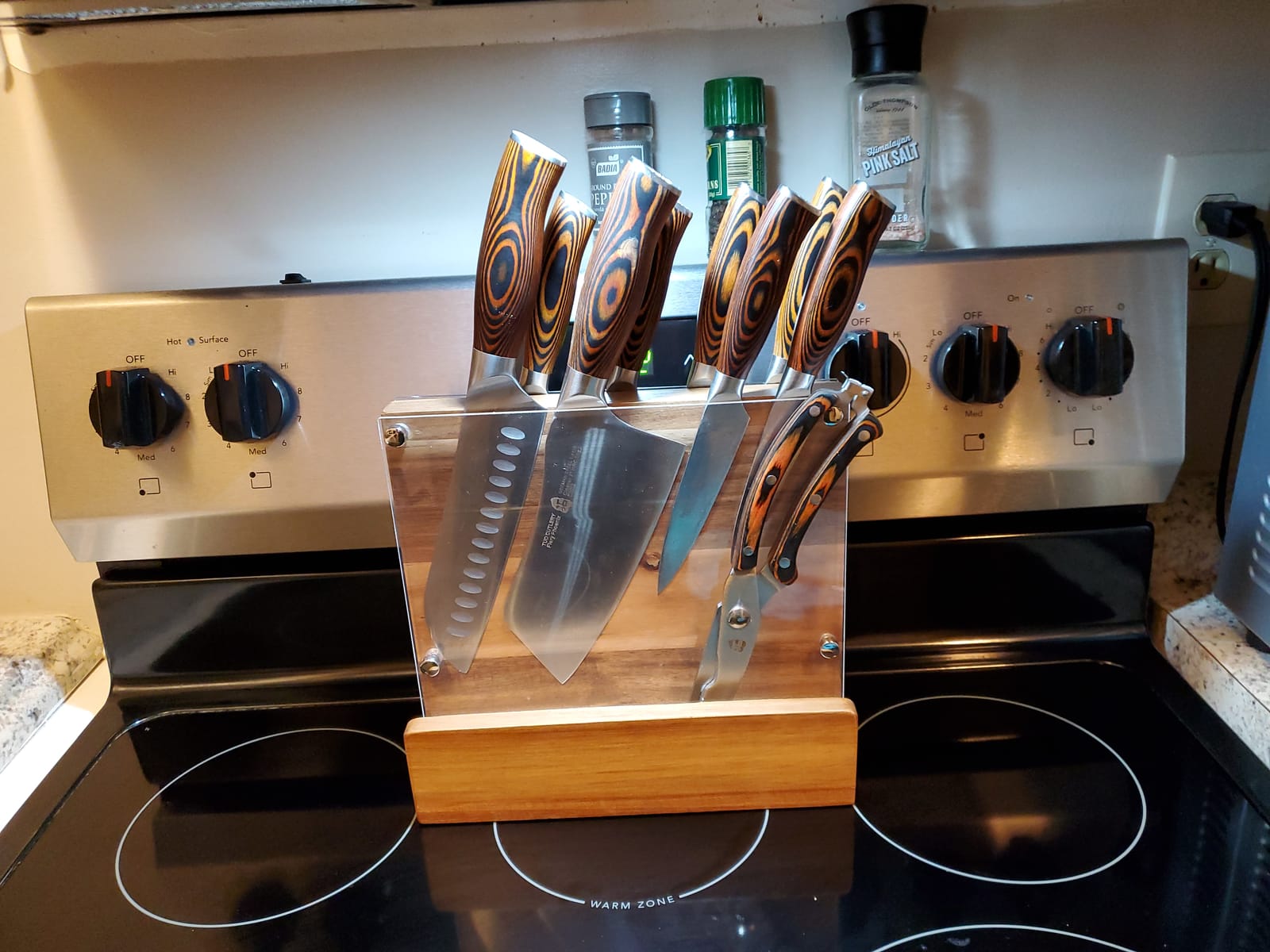 TUO Utility Knife, 5 inch Small Kitchen Knife for Paring & Slicing, with Ergonomic Pakkawood Handle, High Carbon German Stainless Steel - Fiery Phoenix Series customer photo 1