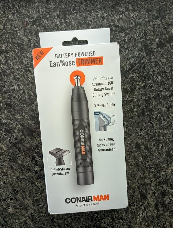 ConairMan Nose Hair Trimmer for Men, For Nose, Ear, and Eyebrows, Patent 360 Bevel Blade for No Pull, No Snag Trimming Experience, Cordless Trimmer 2 piece Set with Detail and Shaver Attachments customer photo 2