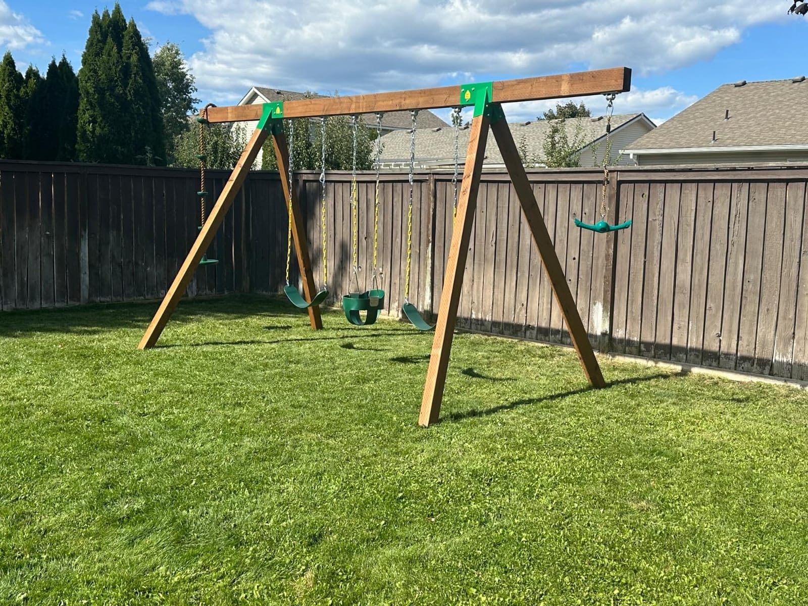 Deluxe Wooden Swing Set Brackets :: Set of 2 Steel Swing Braces, Set of 4 Playset Hangers, Drill Bit & All of The Hardware & Instructions for Easy Installations customer photo 1