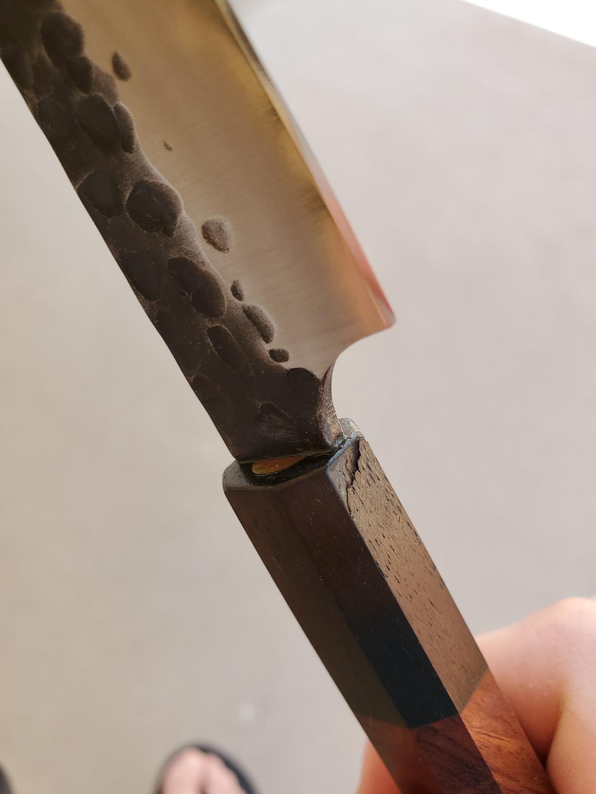 FINDKING Japanese Nakiri Knife 7 Inch, Vegetable Cleaver with High Carbon Steel Blade, Rosewood Octagonal Handle, for Vegetable Prep, Slicing, Chopping and Mincing, Dynasty Series customer photo 2