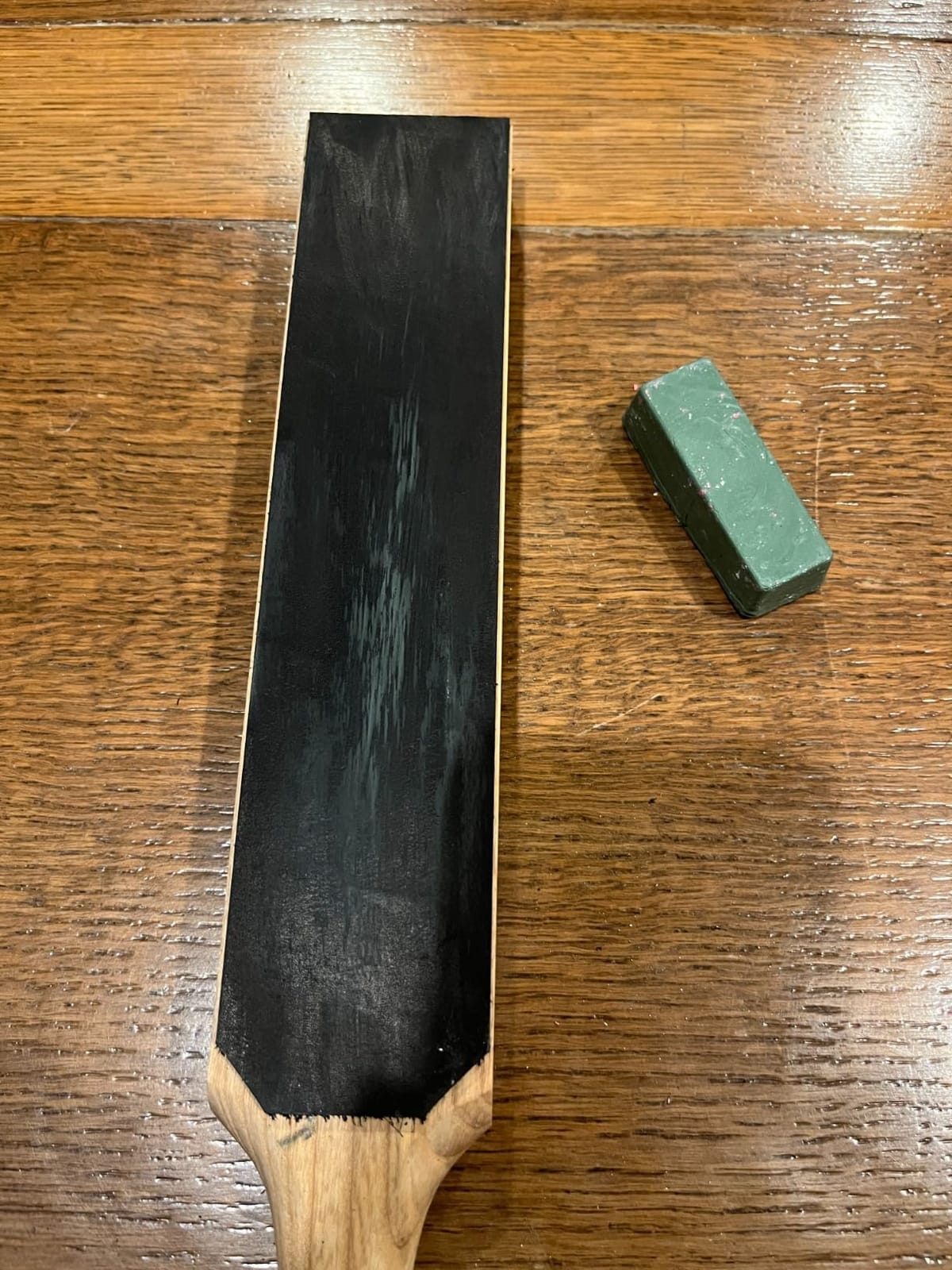 BeaverCraft Leather Strop for Knife Sharpening - Double-Sided Knife Strop & Stropping Compound Kit - Honing Strop Block 14