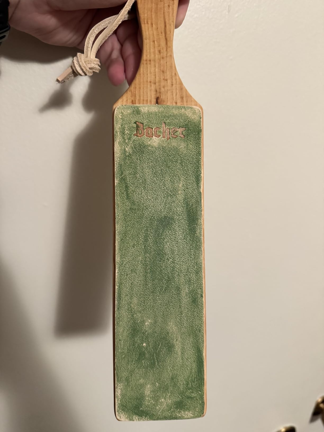 Bacher Leather Strop - 12.6 in, Knife Sharpening Kit, 4 Compounds & Balm customer photo 2