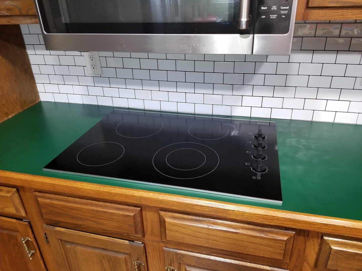 Karinear 4 Burner Electric Cooktop 24 Inch, Built-in Stove Top,Knob Control customer photo 1