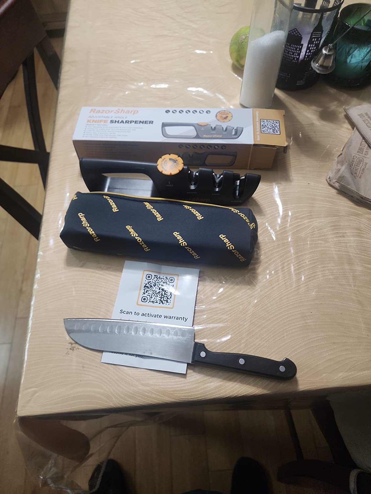 RazorSharp™ Knife & Scissor Sharpener | Adjustable 14-24 Degree Angle Guide customer photo 2