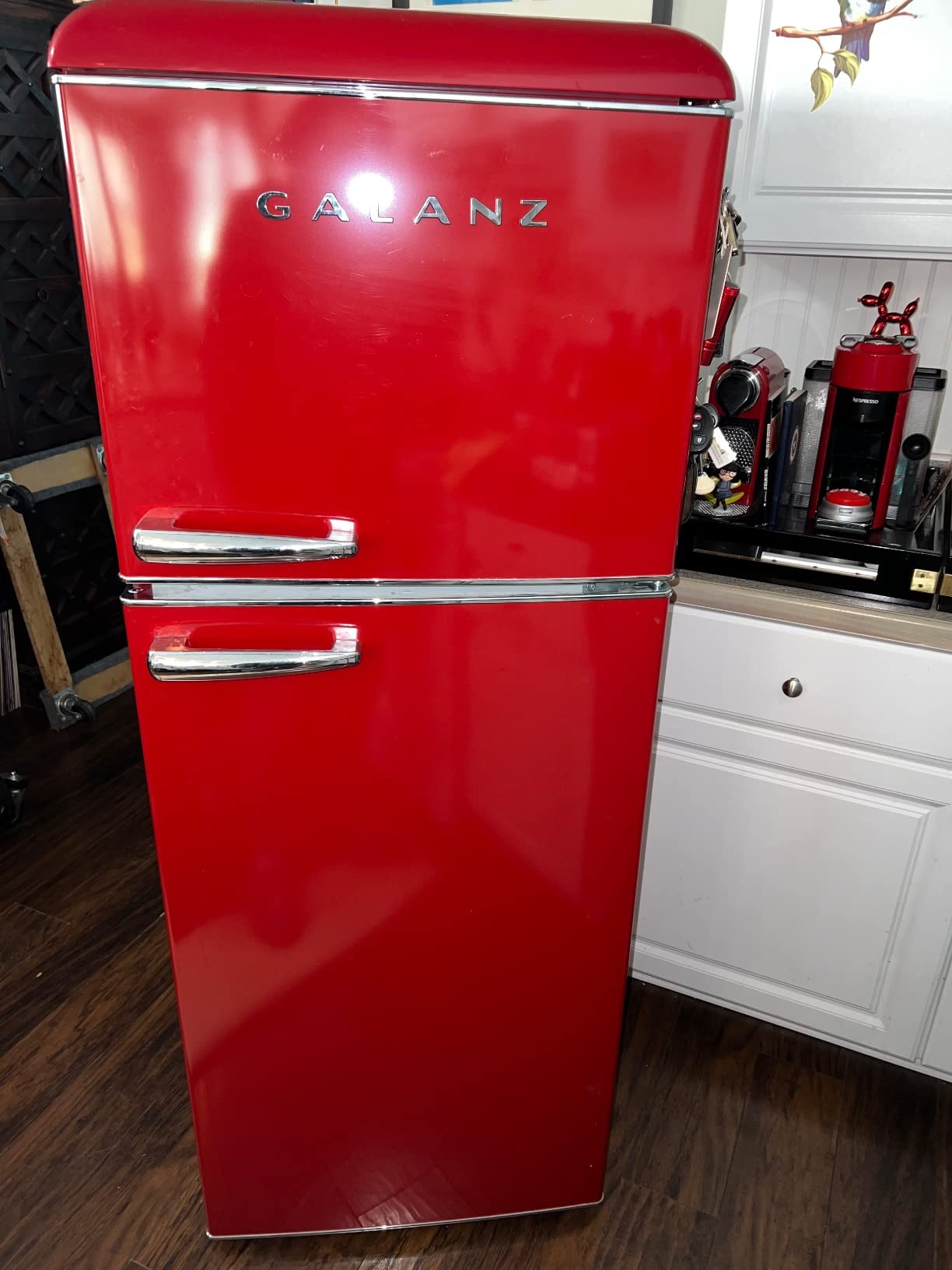 Galanz GLR10TBEEFR Retro Refrigerator with Top Freezer Frost Free, Dual Door Fridge, Adjustable Electrical Thermostat Control, 10 cu ft White customer photo 1