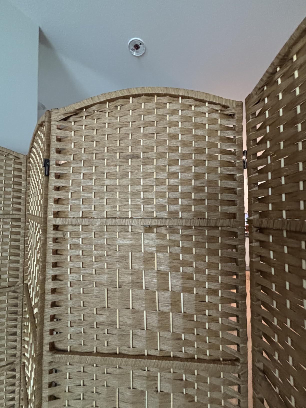 JOSTYLE Rattan Room Divider, 4-Panel Folding Privacy Screen 6ft. Extra Wide customer photo 1