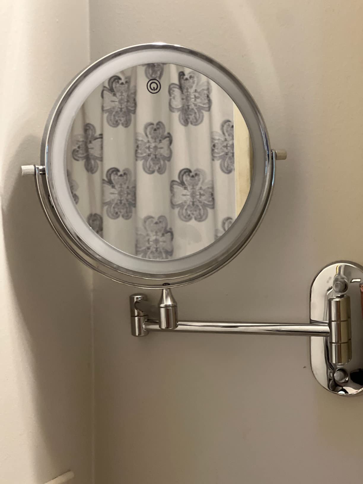 FUNTOUCH 5000mAh Rechargeable Wall Mounted Lighted Makeup Mirror 1X30X customer photo 2