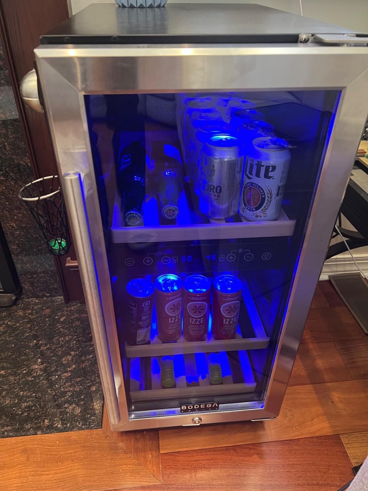 BODEGA 15 Inch Wine Fridge, 30 Bottles Dual Zone Wine Cooler, 41-68°F Wine Refrigerators Free standing, Soft LED Dual Zone Wine Fridge, Built-in or Freestanding for Home/Bar/Kitchen (3.2 cu.ft), Black customer photo 1