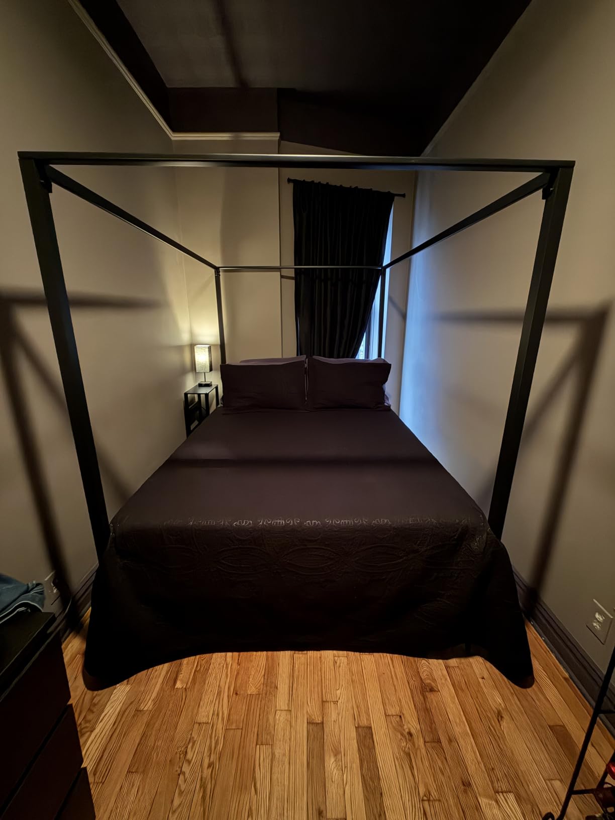 Zinus Patricia Gold Metal Canopy Platform Bed Frame, Mattress Foundation with Steel Slat Support, No Box Spring Needed, Easy Assembly, Queen customer photo 1