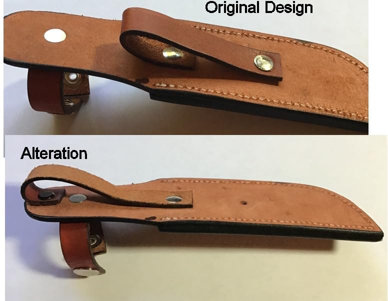 Hulara Genuine Leather Knife Sheath – Handmade Leather Knive Holder with Belt Loop, Fits 4-10