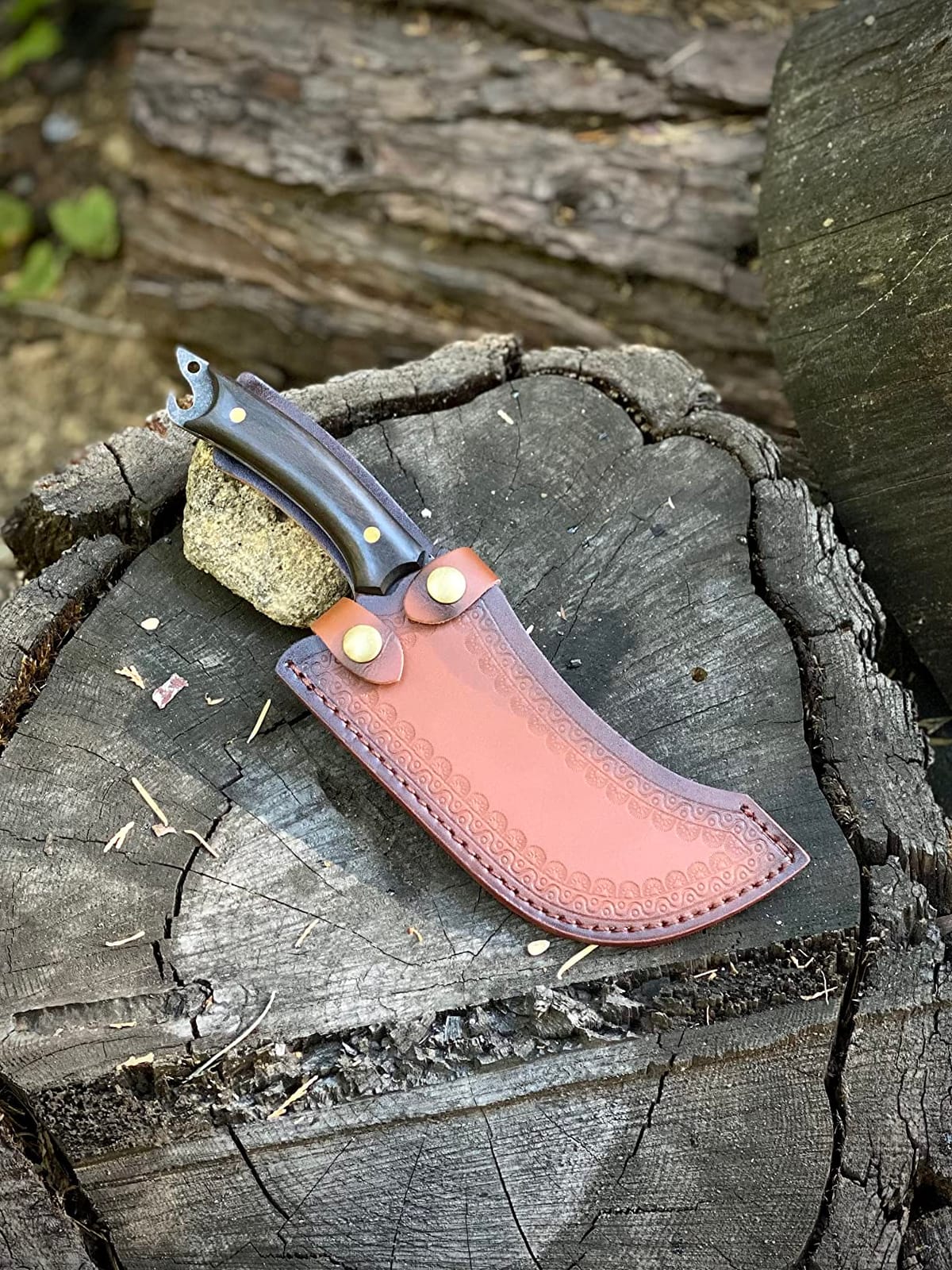 Huusk Meat Cleaver Knife with Sheath - Butcher Knives for Meat Cutting customer photo 1